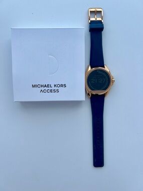 Michael Kors MKT5004 Smartwatch - Navy Strap & Rose Gold Case